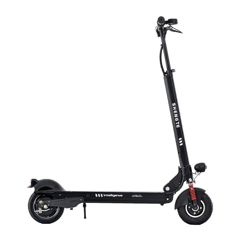 ST8003 36v 18ah 350w max range 60km with rear suspension small wheel electric scooter