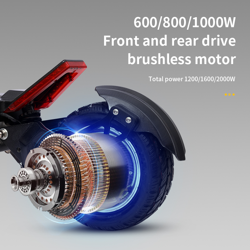 High speed comes from high power carbon fiber scooter (Dual motor)